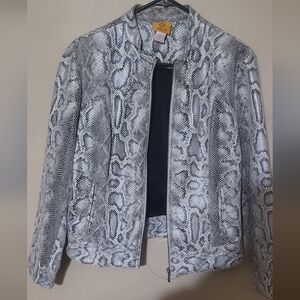 Ruby Red Women's Snake Print Jacket Size 14
